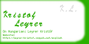 kristof leyrer business card