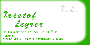 kristof leyrer business card